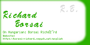 richard borsai business card